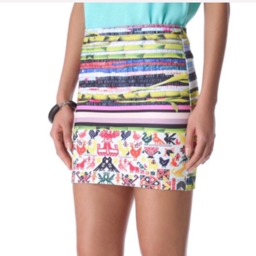 Clover Canyon Surf Shack Neoprene Mini Skirt